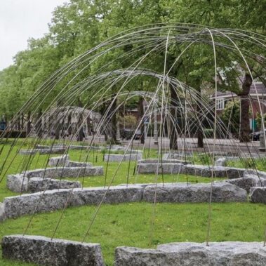 Mario Merz - 74 gradini riappaiono in una crescita di geometria concentrica-ARTZUID-2013-archief